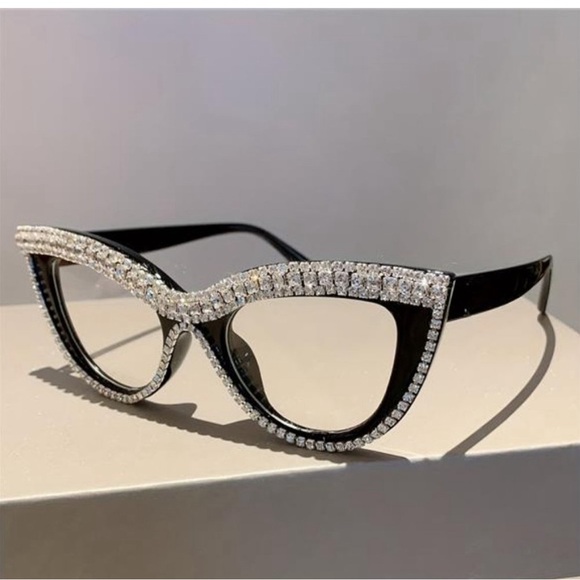 💎Bedazzled fake glasses Very well constructed 💎BLING! - Picture 3 of 8